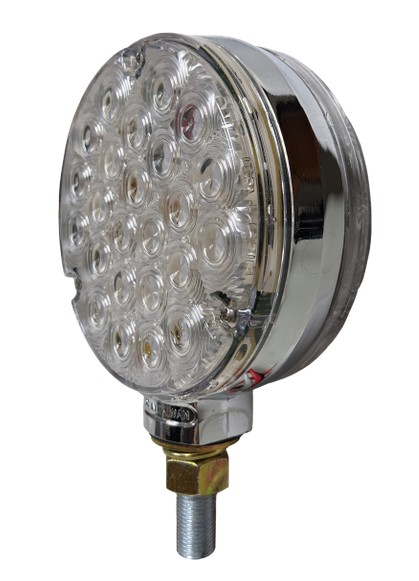 SIDE MARKR LGHT LED RD FENDER CLR/AMB DIECAST CHRO